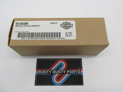 Harley Davidson Genuine NOS Left Hand No Adhesive Grip Black 56100386