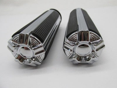 Arlen Ness Harley 10 Guage Chrome Handlebar Comfort Grips 0630-1691 07