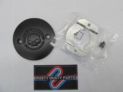 Harley-Davidson OEM NOS Willie G Skull Right Side Medallion Black 2580