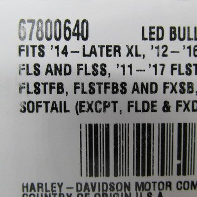 Harley-Davidson Genuine OEM NOS LED Bullet Turn Signal Insert Kit Red