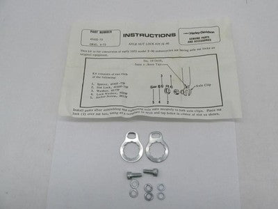 Harley Davidson Genuine NOS Aermacchi 1973 Z90 Front Axle Lock Kit 416