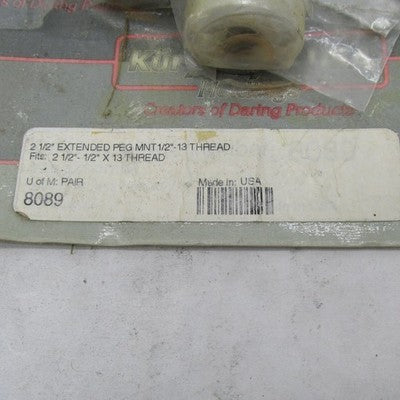 Pair of Kuryakyn NOS Female 2-1/2" Extended Clevis Footpeg Mounts 8089