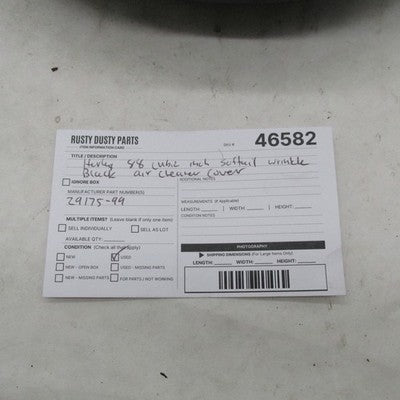 Harley-Davidson OEM 88ci Softail Air Cleaner Cover Wrinkle Black 29175