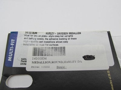 Harley-Davidson Genuine OEM NOS 3" Decorative Medallion w Adhesive Bac