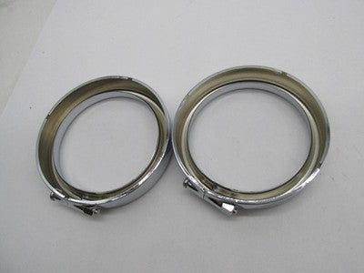 Harley Genuine OEM NOS Chrome Turn Signal Trim Ring Kit, Frenched 697