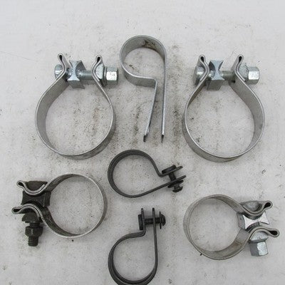 Mixed Lot of 7 Harley Davidson OEM Exhaust Muffler Clamps Varied Sizes
