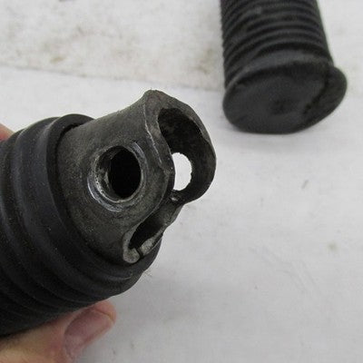 Pair of Harley OEM Vintage Female Mount Cushion Ribbed Black Rubber Fo