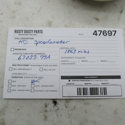 Harley OEM Speedometer Gauge 1863 Miles Toring Road King Softail FLHPI