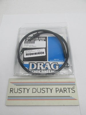 Drag Specialties NOS Harley Extended Front Brake Line Kit +6" Black 17