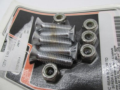 V-Twin NOS Harley Rear Brake Rotor Allen Screw Bolt Set 8791-10 | 1605