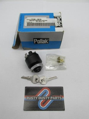 Pollak NOS 18-122 Harley Ignition Starter Switch w/ Keys 2106-0016