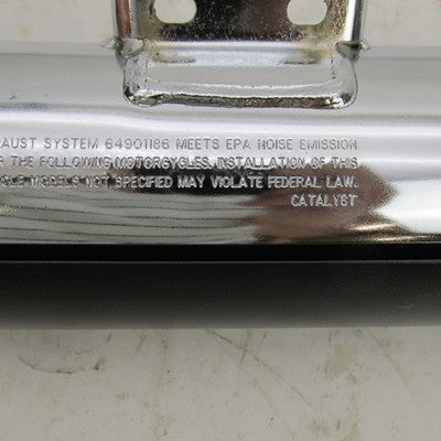 Harley Davidson OEM Stock Blunt Cut Single Muffler with Blk Heat Shiel