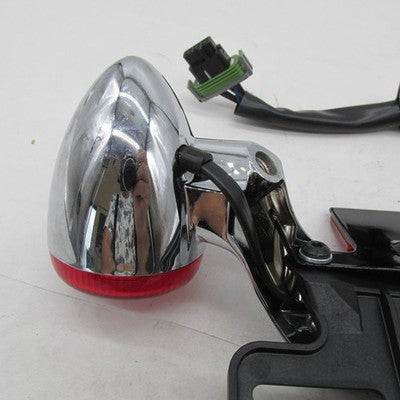 Harley OEM Chrome Rear Turn Signal Light Bar & License Plate Bracket 6