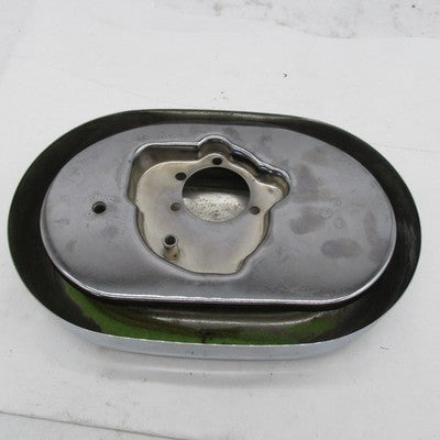 Vintage Harley Davidson OEM Chrome Oval Air Cleaner Cover w/ Back Plat