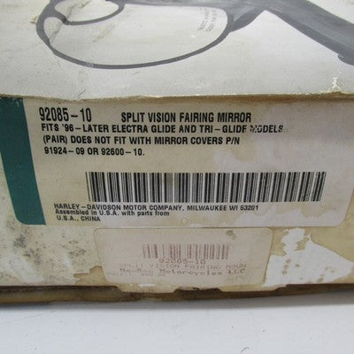 Harley Davidson Genuine NOS Pair of Split Vision Fairing Mirrors 92085