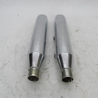 Pair of Harley Davidson OEM Sportster Slip-On Exhaust Mufflers Chrome
