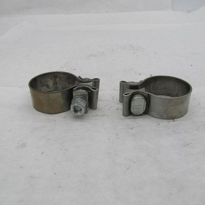 Pair Harley Davidson OEM 1.75" Exhaust Muffler Clamps Touring Softail
