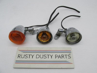 Mixed Lot of 3 Harley-Davidson Genuine Chrome Bullet Turn Signals Asse