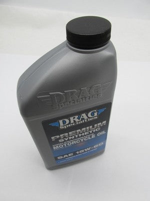 Drag Specialties Premium Synthetic 15W-60 High Perf. Motorcycle Oil  1
