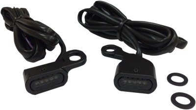 Drag Specialties LED Handlebar Marker Lights Black/Smoke/Amber 2040-2135