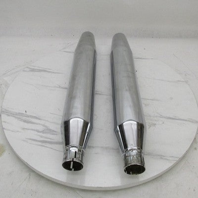 Harley Davidson OEM Pair of Chrome Tapered Exhaust Mufflers 65357-07