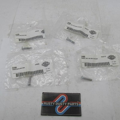 Lot of 4 Harley NOS OEM FLHTCUSE Button Head Hex Screws 2495