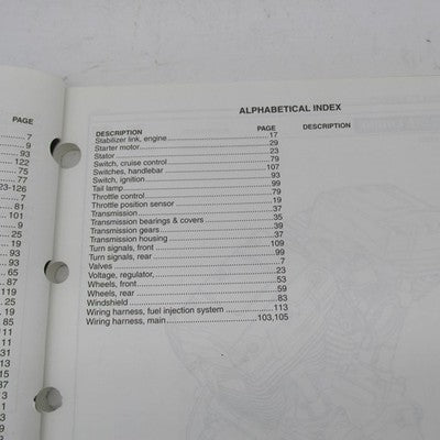 Harley Davidson Official Factory 2002 FLHRSEI Model Parts Catalog 9942