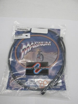 Magnum NOS 46442SW E-Z Align Braided Front Brake Line 42", Black Pearl