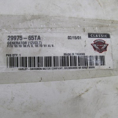 Harley Davidson OEM 12 Volt Generator Sportster Roadster 1000 65-84 29