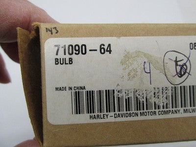 Lot of 4 Harley Davidson Genuine NOS Clear Bulbs 71090-64