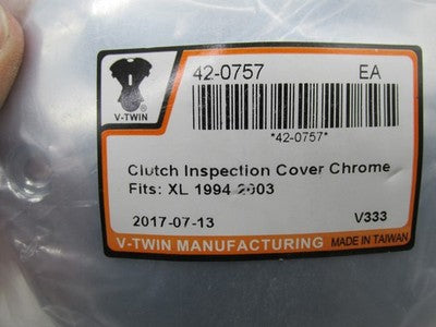 V-Twin NOS Harley 94-03 XL Clutch Inspection Cover, Chrome 42-0757 347