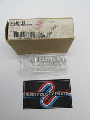 Lot of 7 Harley-Davidson OEM NOS Tachometer / Fuel Gauge Bulbs, Clear