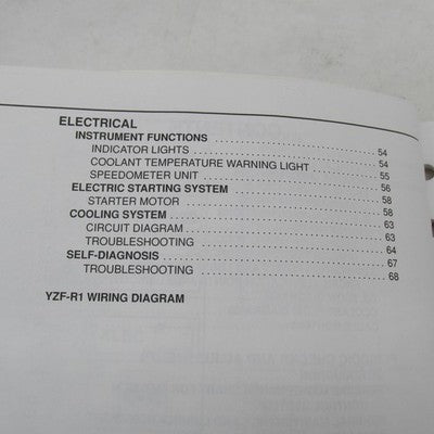 Yamaha OEM Supplementary Service Manual YZF-R1M/C 4XV-28197-E1 LIT-116
