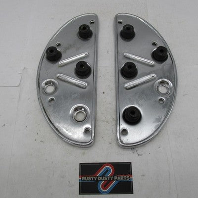 Pair of Harley-Davidson OEM Half-Moon 12.5" Footboard Pans Floorboard