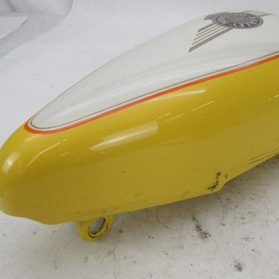 Harley Davidson OEM Left Fuel Tank Yellow White Painted FLSTF Fat Boy