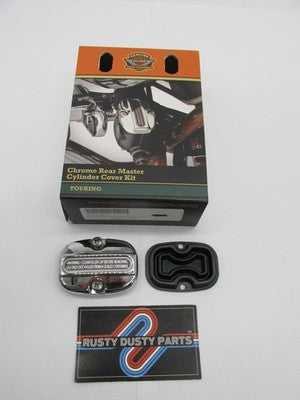 Harley Genuine OEM NOS Touring Rear Master Cylinder Cover Kit, Chrome