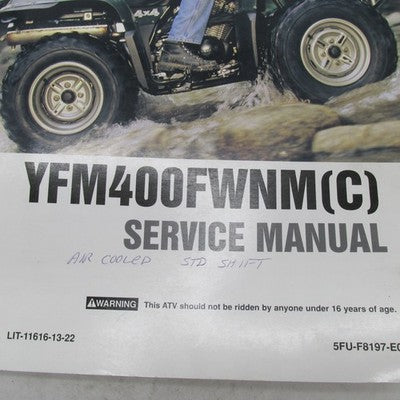 Yamaha OEM YFM400FWNM (C) 1999 Service Manual LIT-11616-13-22 5FU-F819