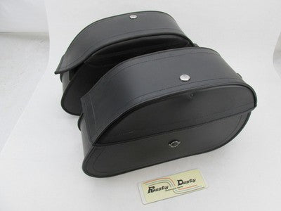 Pair of Viking Bags Harley Davidson Black Semi Rigid Lockable Saddleba