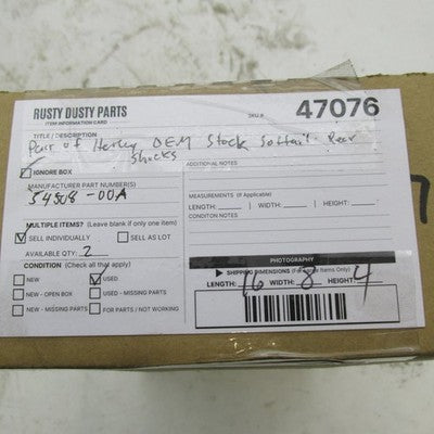 Pair of Harley Davidson OEM 00-17 Softail Showa Rear Shocks 54508-00B