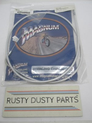 Magnum NOS 33218 Harley 47.5" Braided Throttle Cable, Chromite II 0650