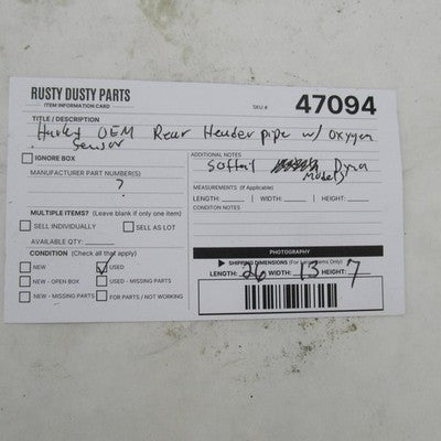 Harley Davidson OEM Dyna Rear Exhaust Header Pipe Chrome 65825-06