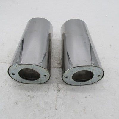 Pair of Harley Davidson OEM Chrome Cow Bells Upper Fork Slider Covers