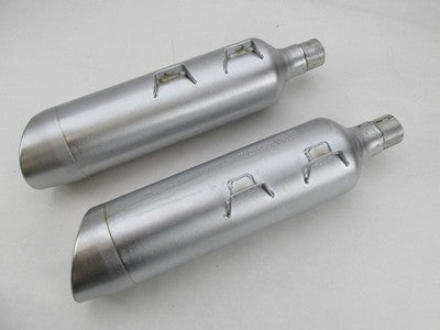 Pair of Harley-Davidson Genuine Stock Fat Bob Exhaust Mufflers 6490072