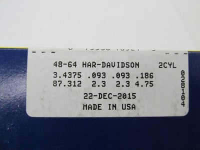 Hastings V-Twin NOS Harley 74" FL Piston Ring Set Standard 11-0117