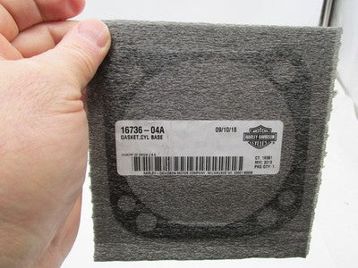 Harley Davidson Genuine NOS Cylinder Base Gasket 16736-04A