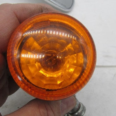 Harley Davidson Pair of Chrome Rear View Mirrors with Bullet Amber Tur