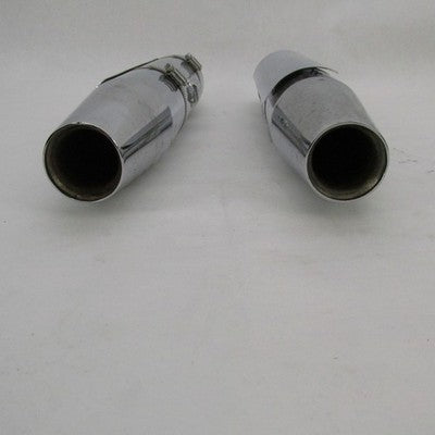Pair of Harley OEM Twin Cam Softail Chrome Mufflers w/ Shields 65090-0