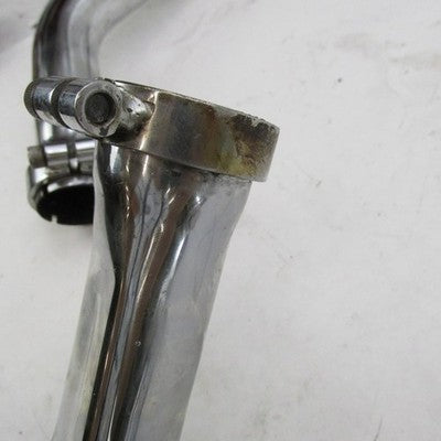 Pair of Vintage Harley Davidson Chrome Staggered Dual Exhaust Head Dra