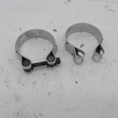 Pair of Vintage Harley OEM Electra-Glide Exhaust Port Clamps Ironhead