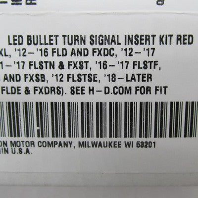 Harley-Davidson Genuine OEM NOS LED Bullet Turn Signal Insert Kit Red